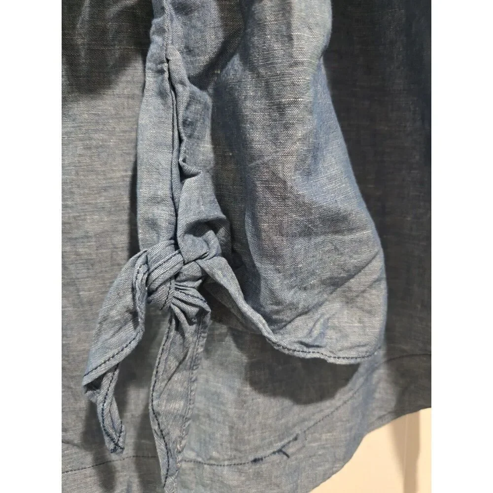 Free People Show Some Shoulder Chambray Top Size Large NWT‎